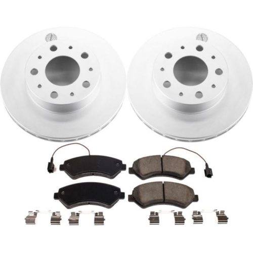 2014-2017 Ram ProMaster Front Z17 Evolution Geomet Coated Brake Rotor and Ceramic Brake Pad Assembly - Premium Replacement