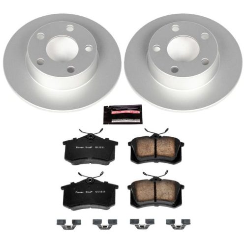 2000-2004 Audi A6 Quattro Rear Z23 Evolution Sport Coated Brake Rotor and Carbon-Fiber Ceramic Brake Pad Assembly - Premium Replacement