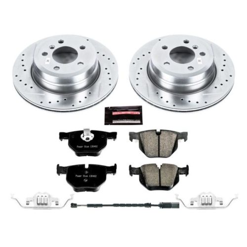 2016-2019 BMW X5 & X6 Heavy-Duty Drilled and Slotted Brake Rotor and Carbon-Fiber Ceramic Brake Pad Assembly - Premium Replacement