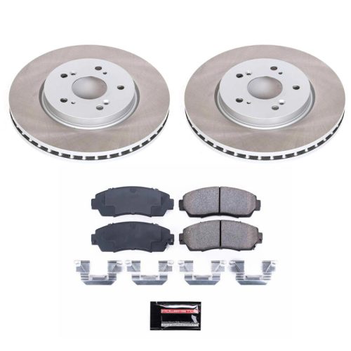 2007-2012 Acura RDX & 2010 Honda Accord Crosstour Heavy-Duty Semi-Coated Rotor Brake Assembly - Premium Replacement