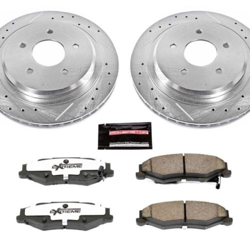 2000-2009 Chevrolet Corvette Z26 Street Warrior Brake Upgrade Kit - Drilled & Slotted Rotors with Carbon-Fiber Ceramic Pads - Heavy-Duty Performance and Towing Reliability