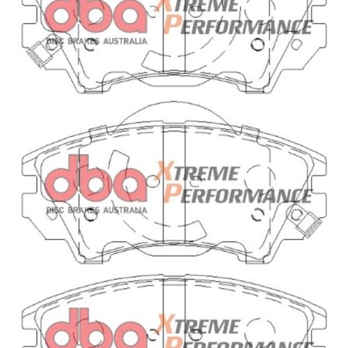 DBA XP Performance Brake Pads for Front Application - Heavy-Duty Friction and High-Temperature Performance for Chevrolet Camaro and Caprice (2010-2012)