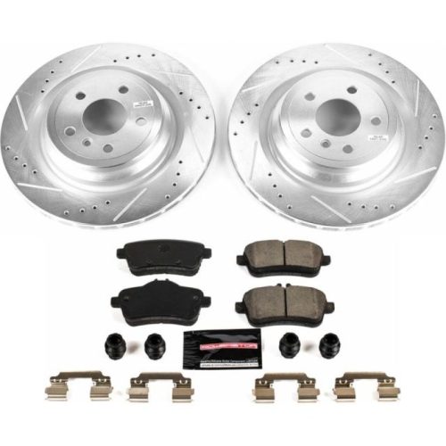 2016-2017 Mercedes-Benz GLE Heavy-Duty Rear Brake Rotors and Carbon-Fiber Ceramic Brake Pads - Premium Replacement