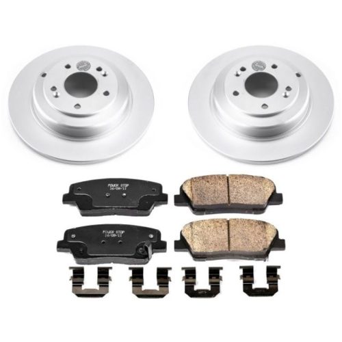 2011-2014 Hyundai Genesis Coupe Rear PowerStop Z17 Evolution Geomet Coated Brake Rotor and Ceramic Pad Assembly - Heavy-Duty Fleet Replacement