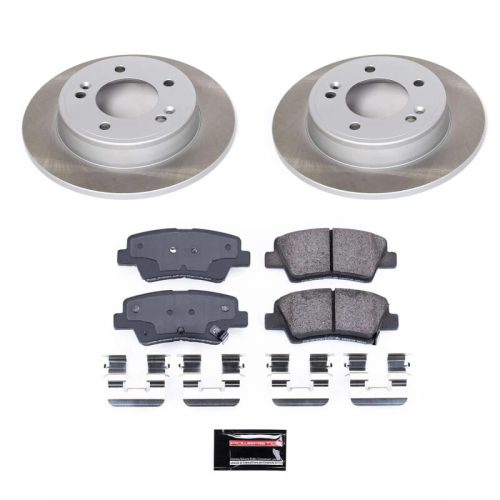 2013-2015 Hyundai Elantra GT, 2014 Kia Forte & Kia Forte Koup Rear Semi-Coated Rotor Brake Assembly - Premium Replacement