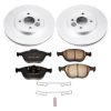 2002-2004 Ford Focus Front Z17 Evolution Geomet Coated Brake Rotor and Ceramic Pad Assembly - Premium Replacement