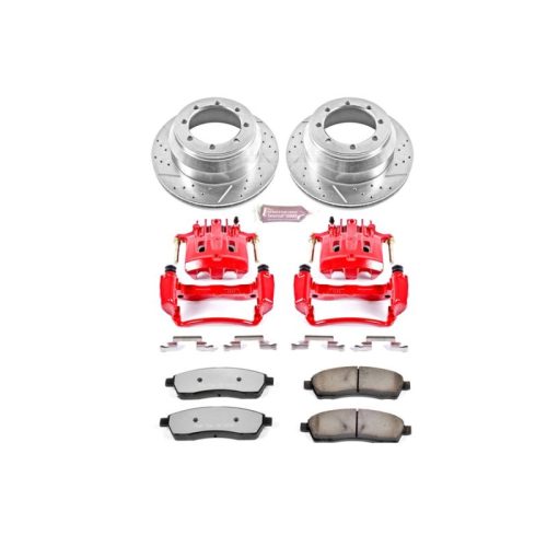 2002-2004 Ford F-350 Super Duty Heavy-Duty Brake Rotor and Carbon-Fiber Ceramic Pad Upgrade Kit - Premium Replacement