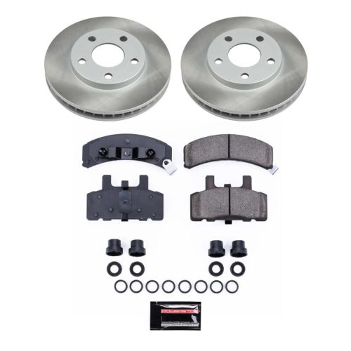 1990-1992 Cadillac Fleetwood Front Semi-Coated Rotor Brake Kit - Heavy-Duty Replacement with Ceramic Pads and Corrosion-Resistant Coating