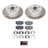 2007-2012 Toyota Avalon & Lexus ES350 Rear Semi-Coated Rotor Brake Assembly - Premium Replacement