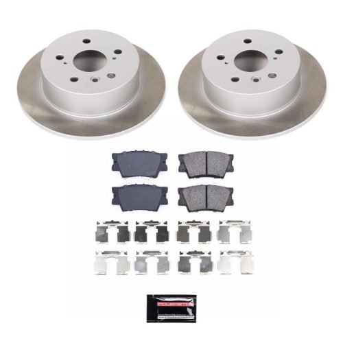 2007-2012 Toyota Avalon & Lexus ES350 Rear Semi-Coated Rotor Brake Assembly - Premium Replacement