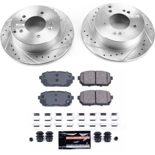2007-2010 Kia Rondo Rear Brake Rotor and Carbon-Fiber Ceramic Brake Pad Upgrade - Premium Heavy-Duty Replacement