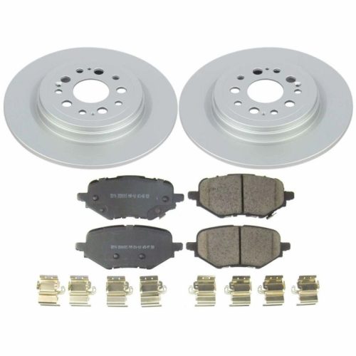 2017-2020 Honda Clarity Rear Z17 Evolution Geomet Coated Brake Rotor and Ceramic Pad Assembly - Premium Replacement
