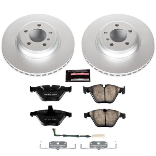 2002-2008 BMW 745i, 745Li, 750i, 750Li Front Z23 Evolution Sport Coated Brake Rotor and Carbon-Fiber Ceramic Pad Assembly - Premium Replacement