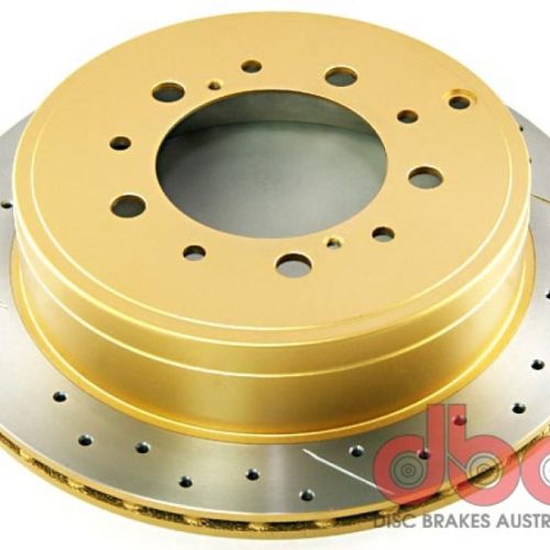 DBA Street Series Rear Cross Drilled and Slotted Rotors for Toyota Land Cruiser and Tacoma 2007-11 - Premium Replacement - Image 3