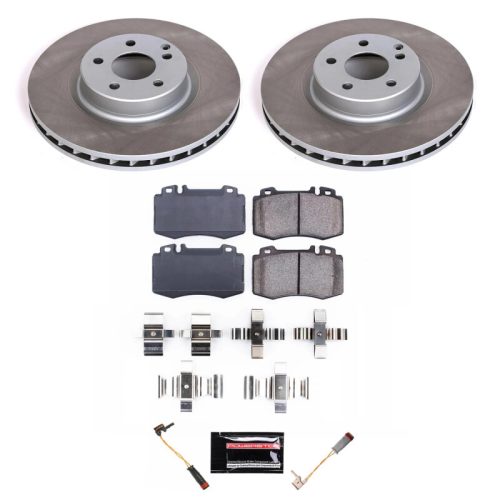 2006 Mercedes-Benz CLS500 Front Semi-Coated Rotor and Ceramic Brake Pad Assembly - Premium Replacement