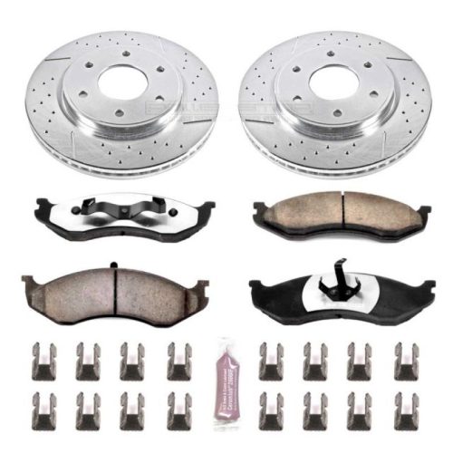 1990-1999 Jeep Wagoneer & Cherokee Heavy Duty Brake Rotor and Ceramic Pad Assembly - Premium Replacement