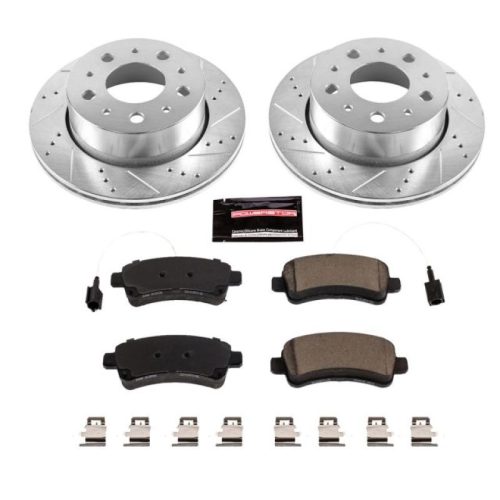 2015-2018 Ram ProMaster 1500, 2016-2018 Ram ProMaster 2500 & 3500 Rear Brake Rotor and Carbon-Fiber Ceramic Brake Pad Assembly - Premium Replacement