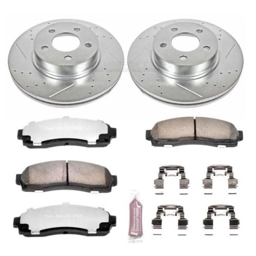 2001-2007 Ford Explorer Sport, 2002-2007 Ford Ranger Z36 Truck & Tow Brake Upgrade Kit - Premium Heavy-Duty Replacement with Drilled & Slotted Rotors and Carbon-Fiber Ceramic Pads