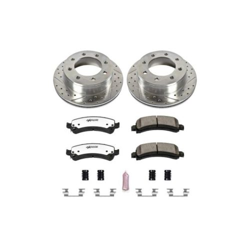 2004-2007 GMC Savana 3500 Rear Heavy Duty Brake Rotor and Ceramic Brake Pad Assembly - Premium Replacement
