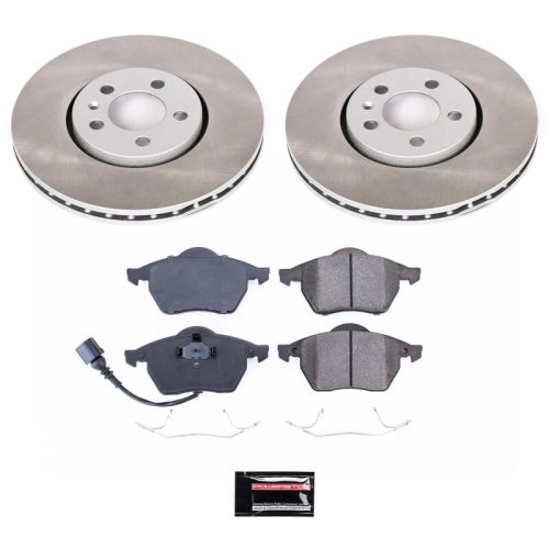 1999-2010 Volkswagen Golf & Beetle Front Semi-Coated Rotor Brake Assembly - Heavy-Duty Replacement for Fleet Vehicles