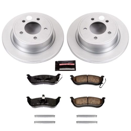 2004-2007 Chrysler Pacifica Rear Z17 Evolution Geomet Coated Brake Rotor & Ceramic Pad Assembly - Premium Replacement