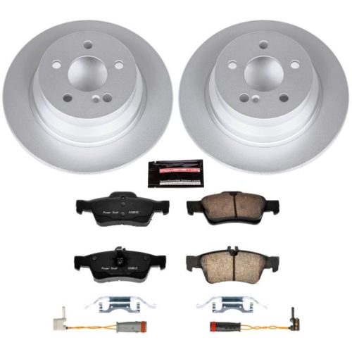 2006 Mercedes-Benz E350 Rear Z23 Evolution Sport Coated Brake Rotor and Carbon-Fiber Ceramic Brake Pad Assembly - Premium Replacement