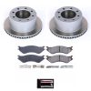 2001-2002 Dodge Ram 2500/3500 Rear Heavy-Duty Semi-Coated Rotor and Ceramic Brake Pad Assembly - Premium Replacement