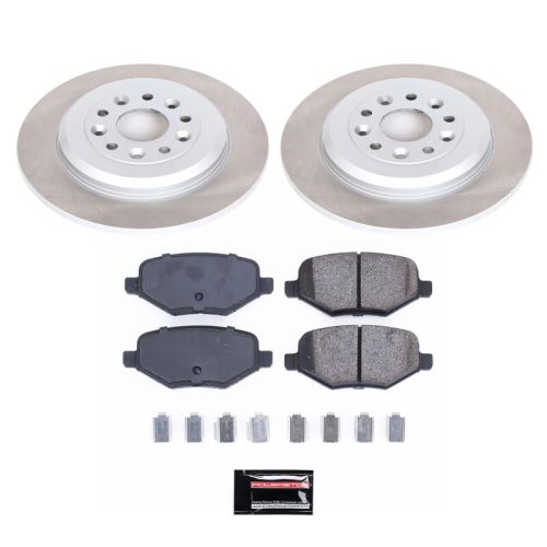 2010-2014 Ford Edge & Lincoln MKT Rear Semi-Coated Rotor & Ceramic Brake Pad Assembly - Premium Replacement