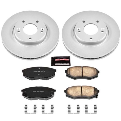 2010-'2012 Hyundai Tucson Front PowerStop Z17 Evolution Geomet Coated Brake Rotor and Ceramic Pad Assembly - Premium Replacement