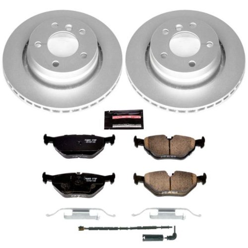2000-2006 BMW 3 Series Rear Z23 Evolution Sport Coated Brake Rotor and Carbon-Fiber Ceramic Brake Pads - Premium Replacement