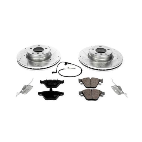 2006-2009 BMW 525i, 528i, 530i, 2006-2008 BMW 525xi, 528xi, 530xi Front Z23 Evolution Sport Brake Upgrade Kit - Heavy Duty Drilled & Slotted Rotors with Carbon-Fiber Ceramic Pads - Premium Replacement