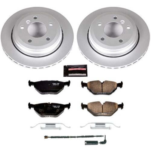 2001-2005 BMW 325xi Rear Z23 Evolution Sport Coated Brake Rotor and Carbon-Fiber Ceramic Brake Pads - Premium Replacement