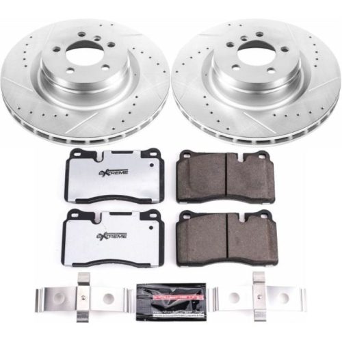 2006-2009 Land Rover Range Rover Front Z36 Truck & Tow Brake Kit - Heavy-Duty Drilled & Slotted Rotor and Carbon-Fiber Ceramic Pads - Premium Replacement