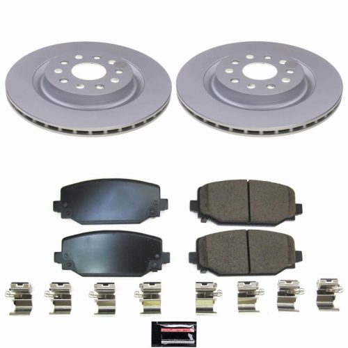 2021-2022 Jeep Grand Cherokee L Rear Z17 Geomet Coated Brake Rotor and Ceramic Pad Assembly - Premium Replacement