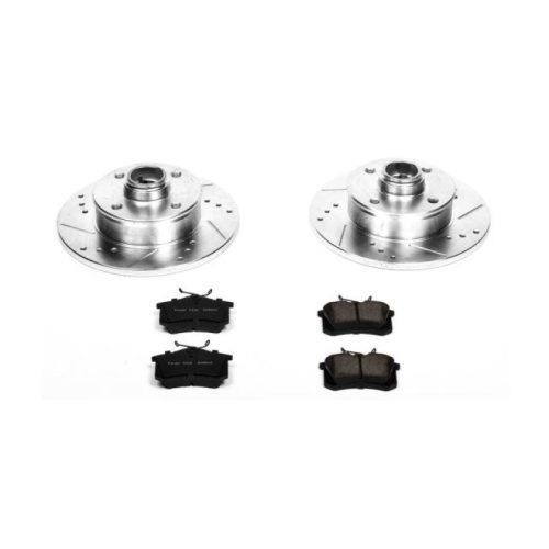 1990-1992 Volkswagen Corrado Rear Z23 Evolution Sport Brake Rotors and Carbon-Fiber Ceramic Pads - Premium Replacement