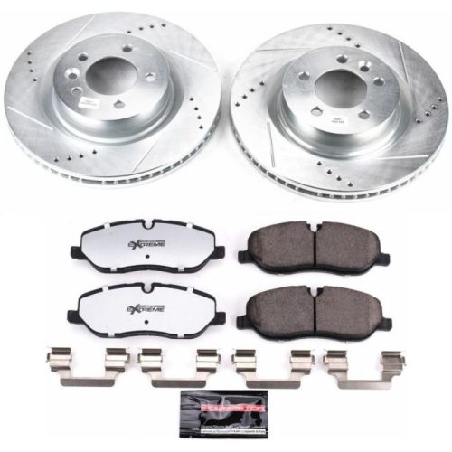 2006-2009 Land Rover Range Rover Sport Front Z36 Truck & Tow Brake Upgrade Kit - Heavy Duty Performance with Drilled & Slotted Rotors and Carbon-Fiber Ceramic Pads - Premium Replacement