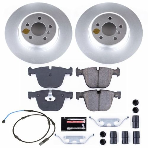 2010-2017 BMW 535i GT Rear Z23 Evolution Sport Coated Brake Rotor and Carbon-Fiber Ceramic Brake Pads - Premium Replacement