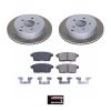 2007-2010 Ford Edge Rear Semi-Coated Rotor Brake Kit with Ceramic Pads - Premium Replacement