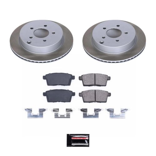 2007-2010 Ford Edge Rear Semi-Coated Rotor Brake Kit with Ceramic Pads - Premium Replacement
