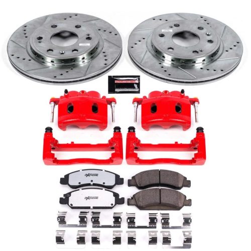2008-2011 Chevrolet Tahoe Front Z36 Truck & Tow Brake Upgrade Kit with Drilled & Slotted Rotors - Premium Heavy-Duty Replacement
