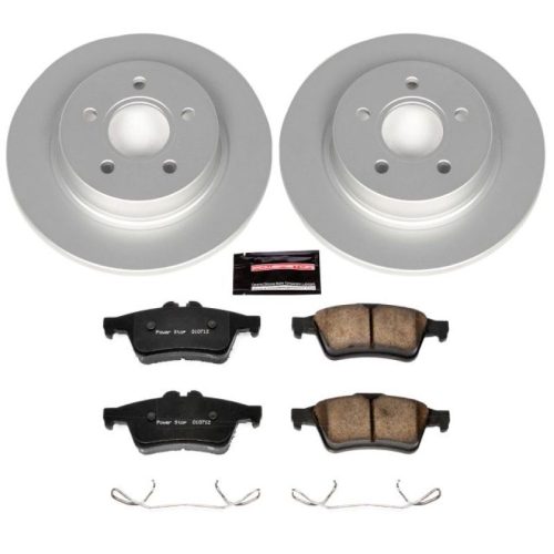 2004-2013 Volvo S40, V50, C30 Rear Z23 Evolution Sport Coated Brake Rotor and Drum Assembly - Premium Replacement