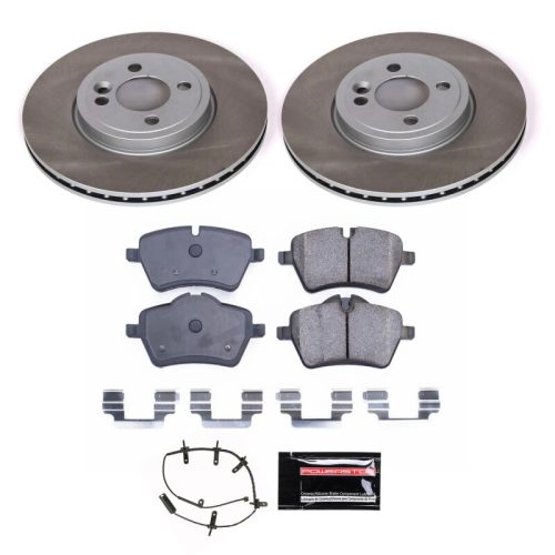 2007-2008 Mini Cooper Front Semi-Coated Rotor Brake Assembly - Heavy-Duty Replacement for Fleet and Daily-Driven Vehicles