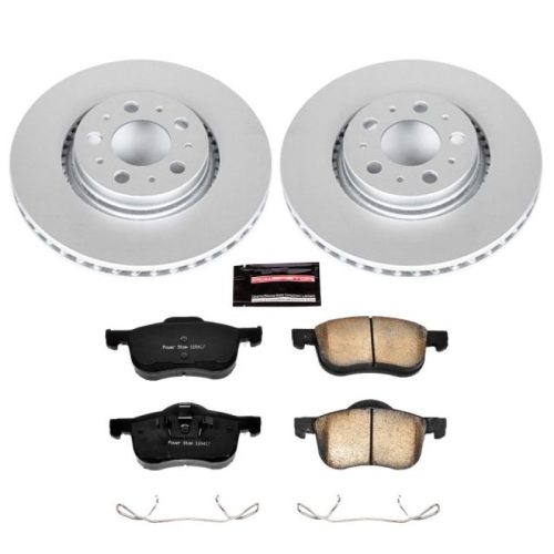 2002-2009 Volvo S60, V70, S80 Front Z23 Evolution Sport Coated Brake Rotor and Carbon-Fiber Ceramic Pad Assembly - Premium Heavy-Duty Replacement
