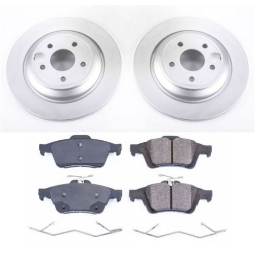 2016-2018 Ford Focus Rear Z17 Evolution Geomet Coated Brake Rotor Assembly - Premium Replacement
