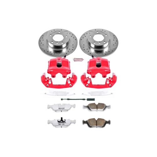 1999 BMW 318ti Front Z26 Street Warrior Brake Upgrade Kit with Drilled & Slotted Rotors, Carbon-Fiber Ceramic Pads - Premium Replacement