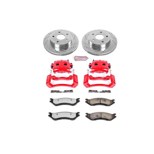 2003-2005 Dodge Ram 1500 Front Z36 Truck & Tow Brake Upgrade Kit with Drilled & Slotted Rotors - Premium Heavy-Duty Replacement