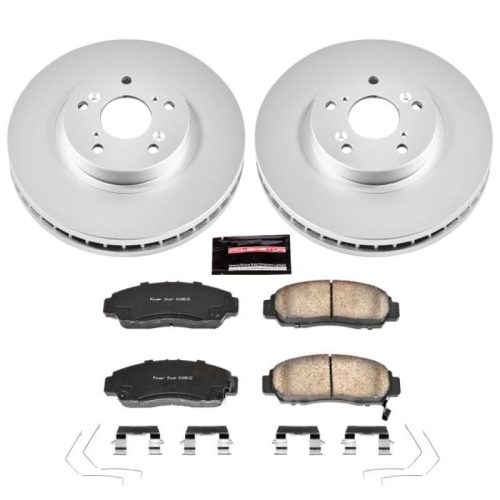2011-2014 Honda Accord & Acura TSX Front Z17 Evolution Geomet Coated Brake Rotor and Ceramic Pad Assembly - Premium Replacement