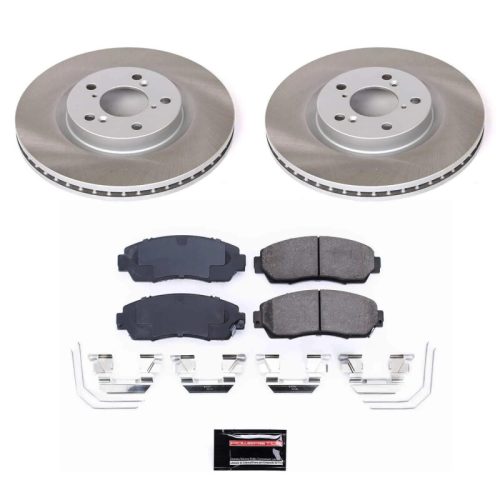 2011-2012 Honda Odyssey Front Semi-Coated Rotor Brake Assembly - Premium Replacement
