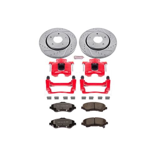 2008-2010 Dodge Grand Caravan, 2008-2010 Chrysler Town & Country Z36 Truck & Tow Brake Upgrade Kit with Powder Coated Calipers - Premium Replacement