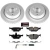 2000-2003 BMW 5 Series Rear Z23 Evolution Sport Coated Brake Rotor and Carbon-Fiber Ceramic Pad Assembly - Premium Replacement